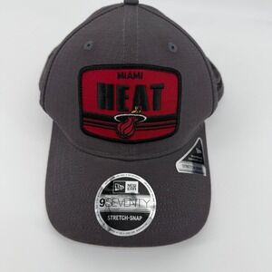 Miami Heat New Era 9Fifty Stretch Snapback Hat Gray Red NBA Basketball Fitted